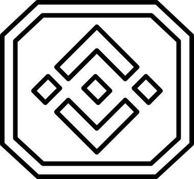 Binance madeni parası. Web simgesi basit illüstrasyon