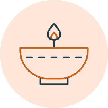 Yağ lambası. Web simgesi basit illüstrasyon