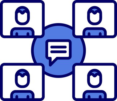 Sohbet mesajı vektör illüstrasyonu