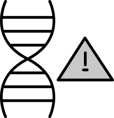Genetik. Web simgesi basit illüstrasyon