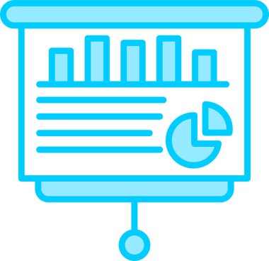 sunum simgesi, vektör illüstrasyonu basit tasarım