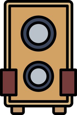 Müzik Sözcüsü Web simgesi basit illüstrasyon