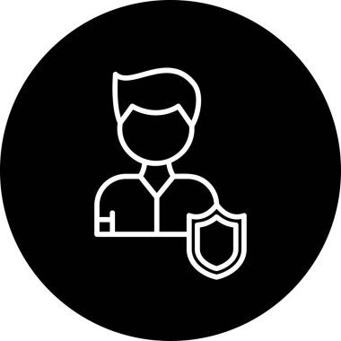 Man avatar simgesi, vektör illüstrasyonu 