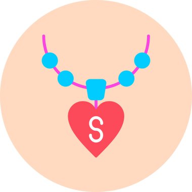 kolye simgesi vektör illüstrasyonu 