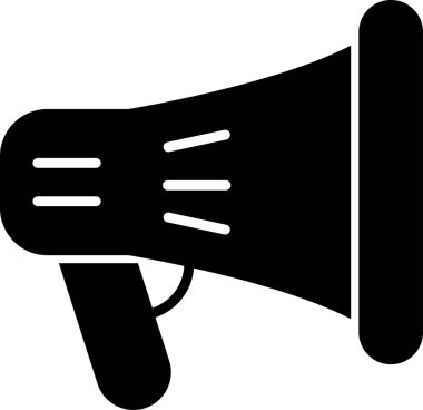 Megafon. Web simgesi basit illüstrasyon 