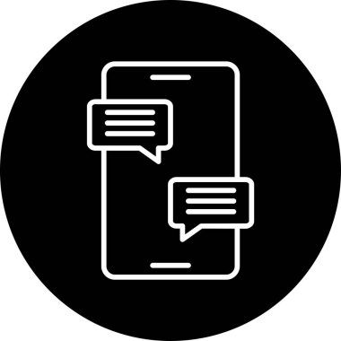 Sohbet mesajı vektör illüstrasyonu