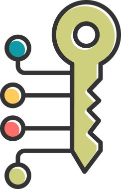 vector illustration of Digital Key icon