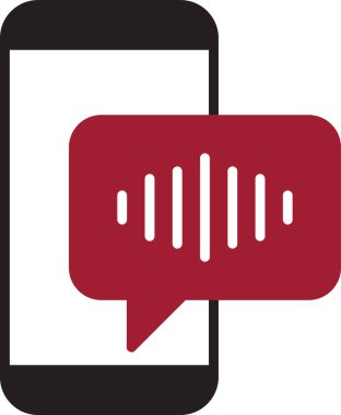 Ses yardımcısı ikon vektör illüstrasyonu 