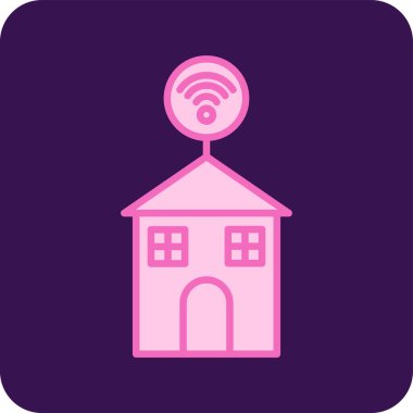 Akıllı ev. Web simgesi basit illüstrasyon 