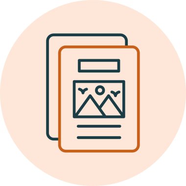 Broşür web simgesi. vektör illüstrasyonu