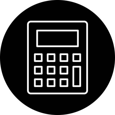 Calculator icon, vector illustration simple design