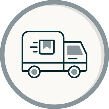 Teslimat. Web simgesi basit illüstrasyon