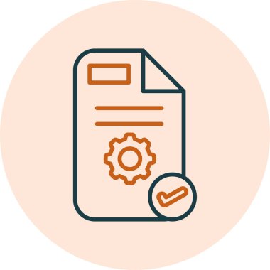 düz ayar simgesi, vektör illüstrasyonu