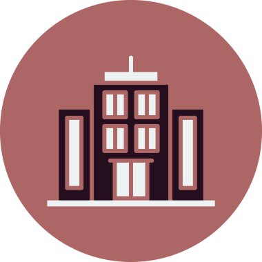 bina simgesi, vektör illüstrasyonu basit tasarım 