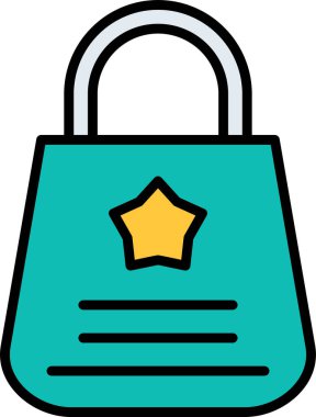 alışveriş çantası web simgesi, vektör çizim