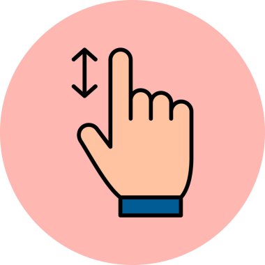 El simgesini kaydır. vektör illüstrasyonu