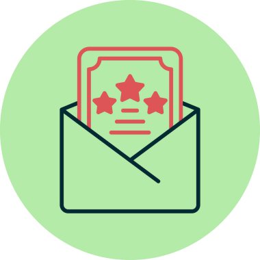 Davetiye modern simgesinin vektör illüstrasyonu