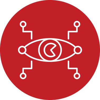 Biyonik Göz. Web simgesi basit illüstrasyon 