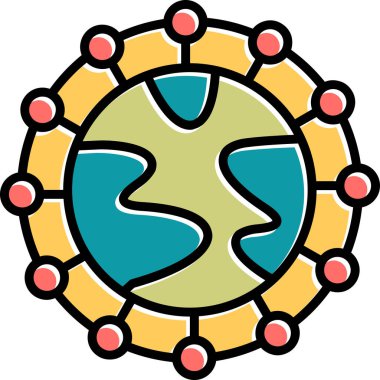 düz biçimli ağ bağlantısı simgesi