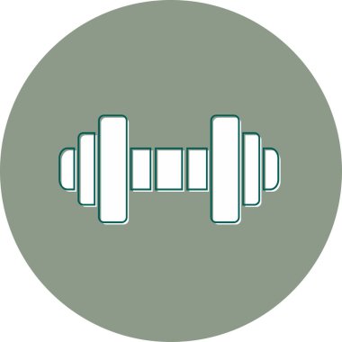 Dayanıklılık, spor salonu halteri. Web simgesi basit illüstrasyon 