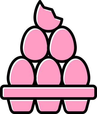 Yumurtalar. Web simgesi basit illüstrasyon 