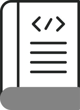 kitap simgesi, vektör illüstrasyonu basit tasarım