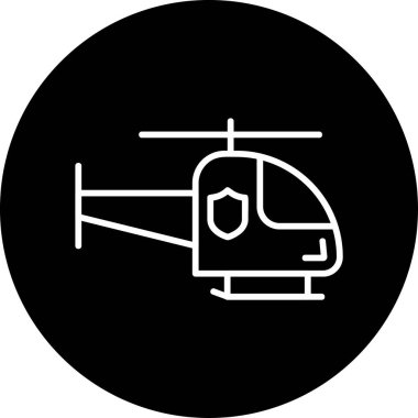 Helikopter. Web simgesi basit illüstrasyon