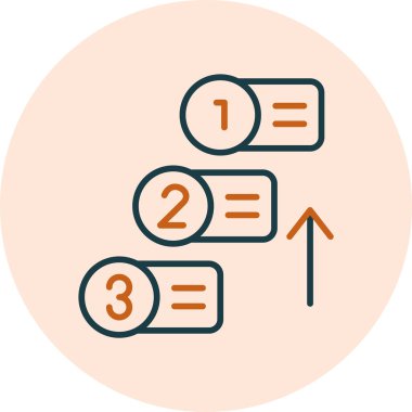 Öncelik simgesi vektör illüstrasyon tasarımı