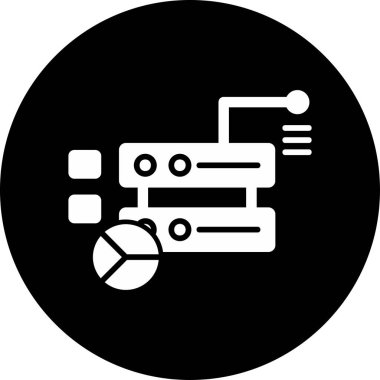 veritabanı simgesi, vektör illüstrasyonu basit tasarım