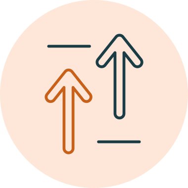 Basit ok simgesi vektör illüstrasyonu