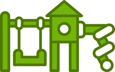 Oyun alanı web simgesi vektör illüstrasyonu