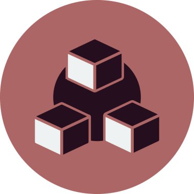 Bloklar simgesi, vektör illüstrasyonu