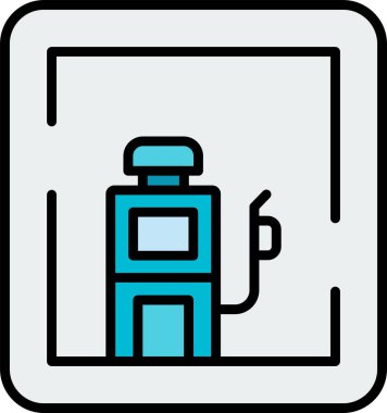 benzinlik ikonu vektör illüstrasyonu