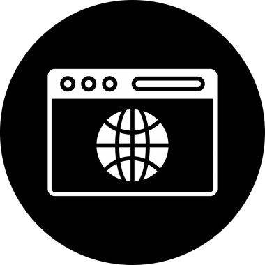 Tarayıcı modern simgesinin vektör illüstrasyonu