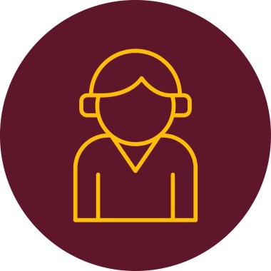 Erkek avatar simgesi basit illüstrasyon