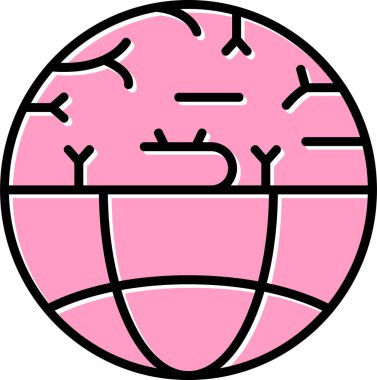 dünya simgesi, vektör illüstrasyonu basit tasarım 