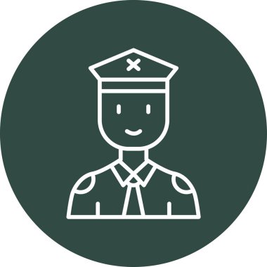 Polis. Web simgesi basit illüstrasyon