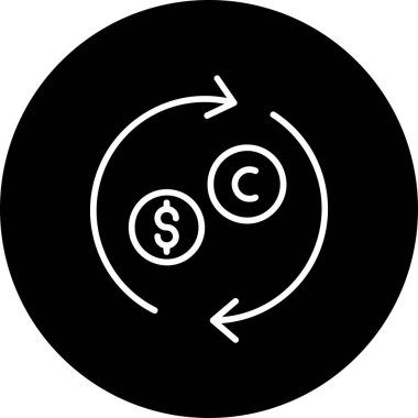 para birimi değişim simgesi ana hat biçiminde