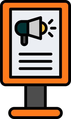 Poster. Web simgesi basit illüstrasyon