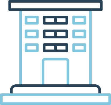 Şehir binası simgesi, vektör illüstrasyonu basit tasarım