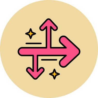 Basit ok simgesi vektör illüstrasyonu