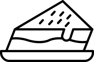 Pastacılık web simgesi, basit vektör illüstrasyonu