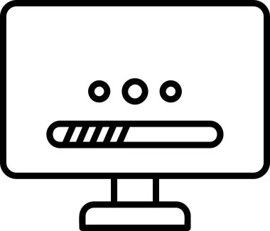 Basit yükleme simgesi, vektör illüstrasyonu