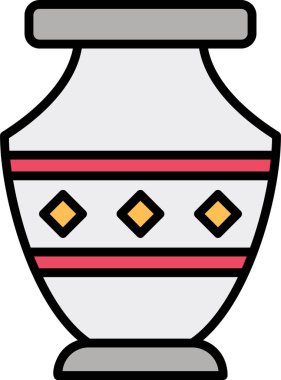 Vazo. Web simgesi basit illüstrasyon