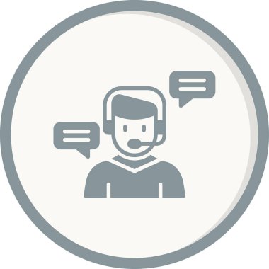 Müşteri servis simgesi vektör illüstrasyonu