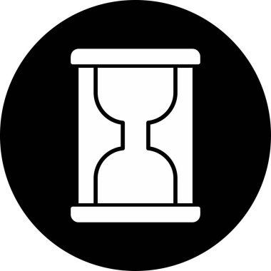 Kum saati simgesi, vektör illüstrasyonu 