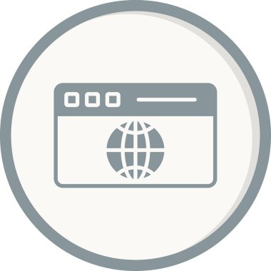 Web sitesi simgesi, vektör illüstrasyonu basit tasarım