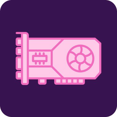 Grafik Kart. Web simgesi basit illüstrasyon 