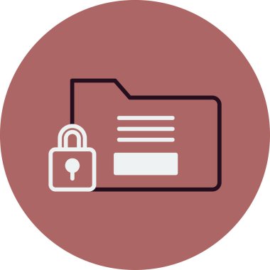 Basit Gizli simge vektör illüstrasyonu