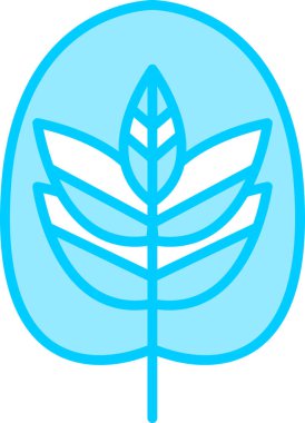 Calathea bitkisi. Web simgesi basit illüstrasyon